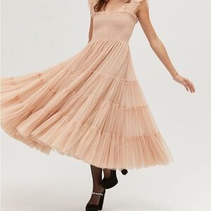 NWT Hill House Ellie Nap Dress in Blush Glitter Tulle size Small